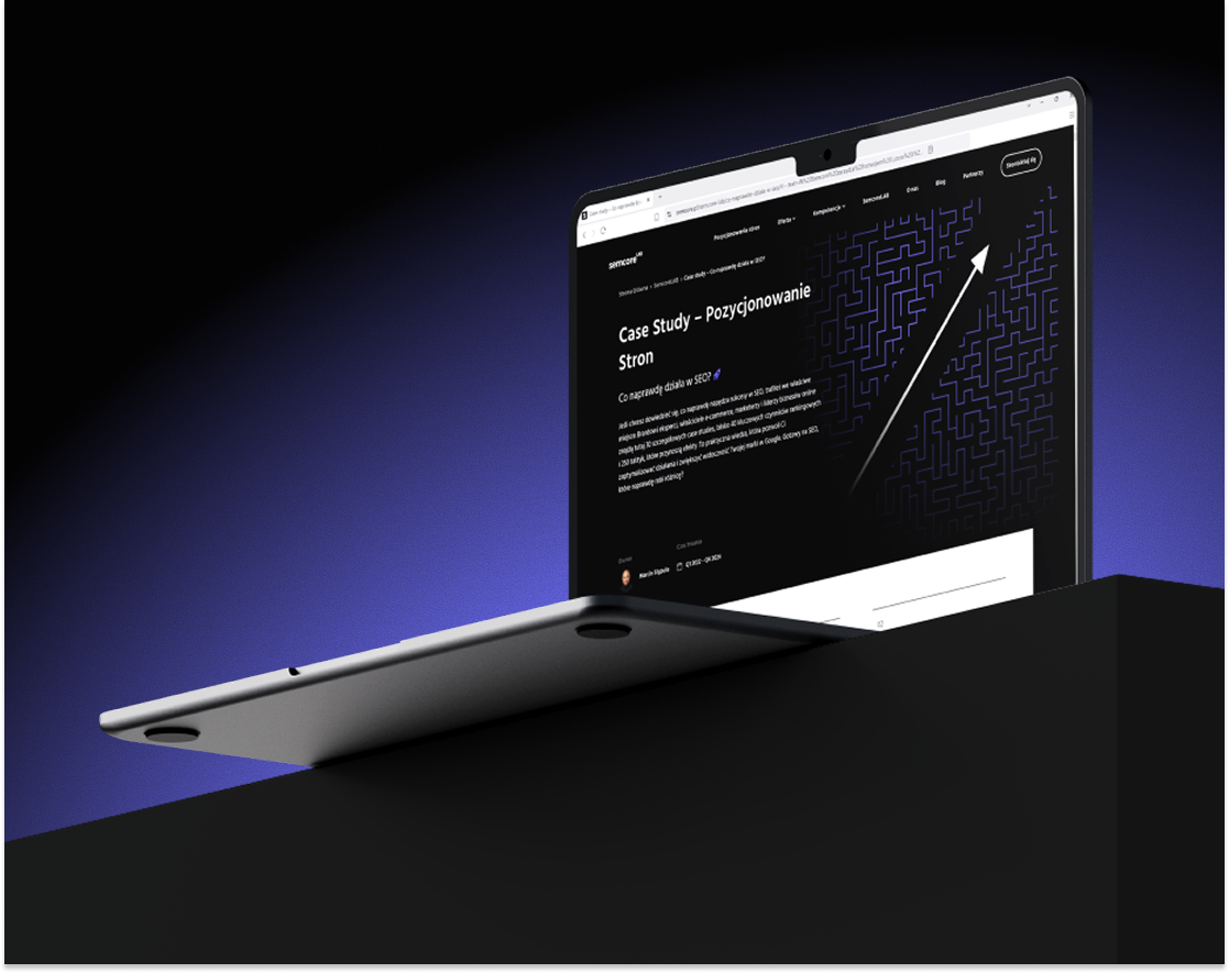 Raport SemcoreLAB na laptopie